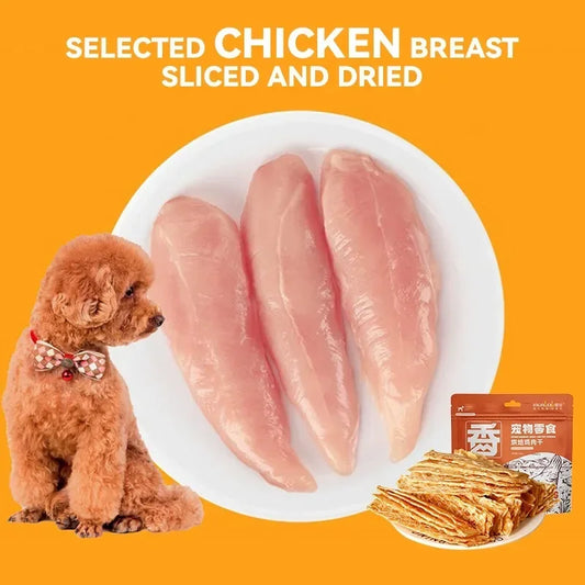 Pet Snacks Dried Chicken Breast 500g Dog Snacks Fresh Flavorful Thin Crispy Dog Training Reward Jerky Nutrient Rich Pet Snacks
