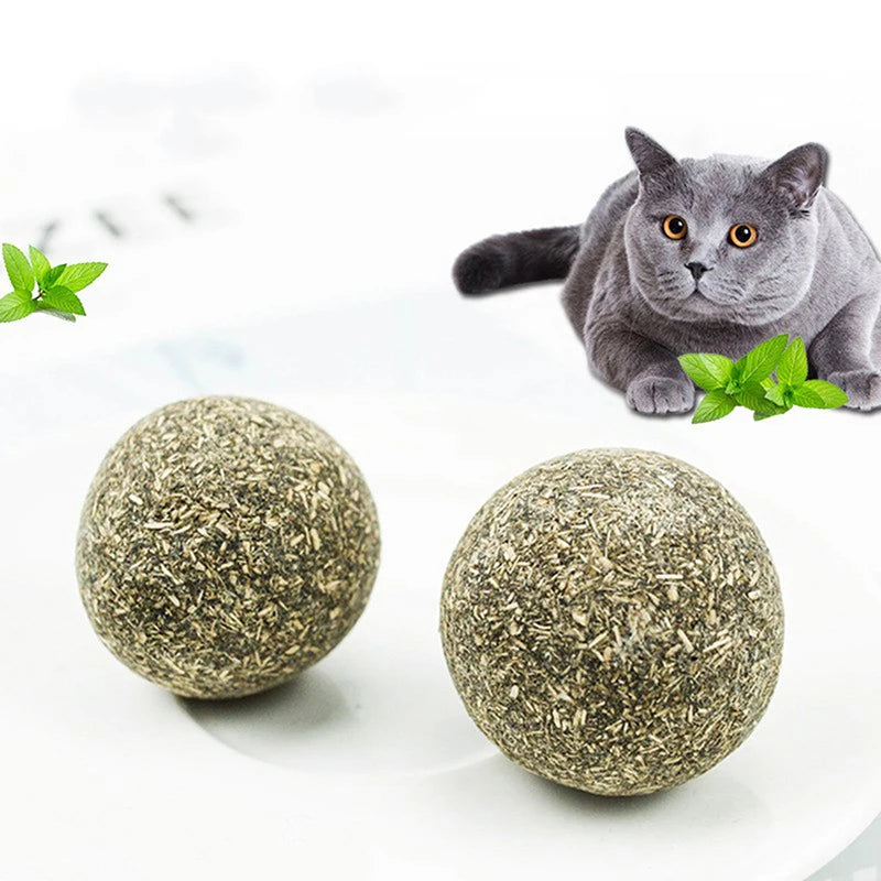 Pet Cat Natural Catnip Treat Ball Cat chasing activity ball Pet food cat snacks Cat grass ball Cat refreshing excitement