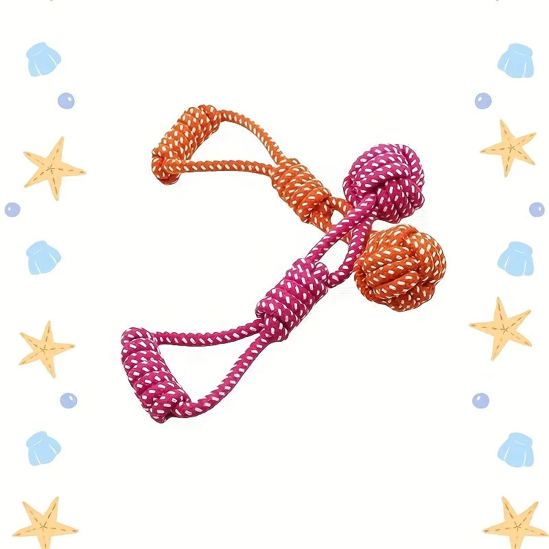 Dog Rope Toys for Chewing and Tugging, Interactive Knot Rope Ball Toys For Dogs Puppies Cats Pet Supplies Random Color
