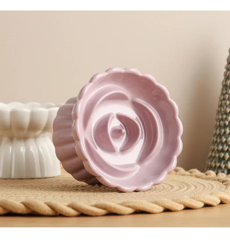 Cat Food Bowl Ceramic Elevated Cats Small Dogs Slow Feed Bowls Anti-choking Pet Eating Feeders Anti-gulping Puppy Supplies