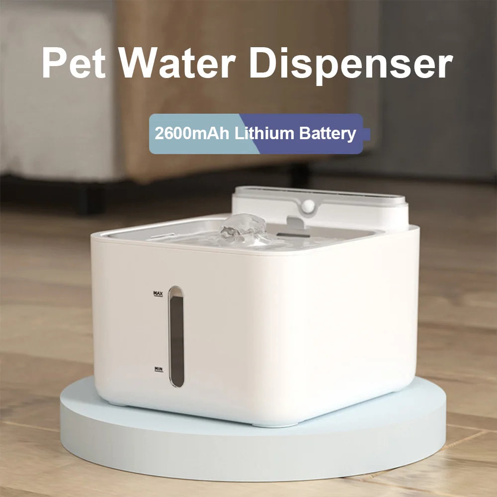 Pet Water Fountain Filter, Wireless Sensor Drinker, Pet Feeder for Cat and Dog, Water Dispenser, Auto Drinking Fountain