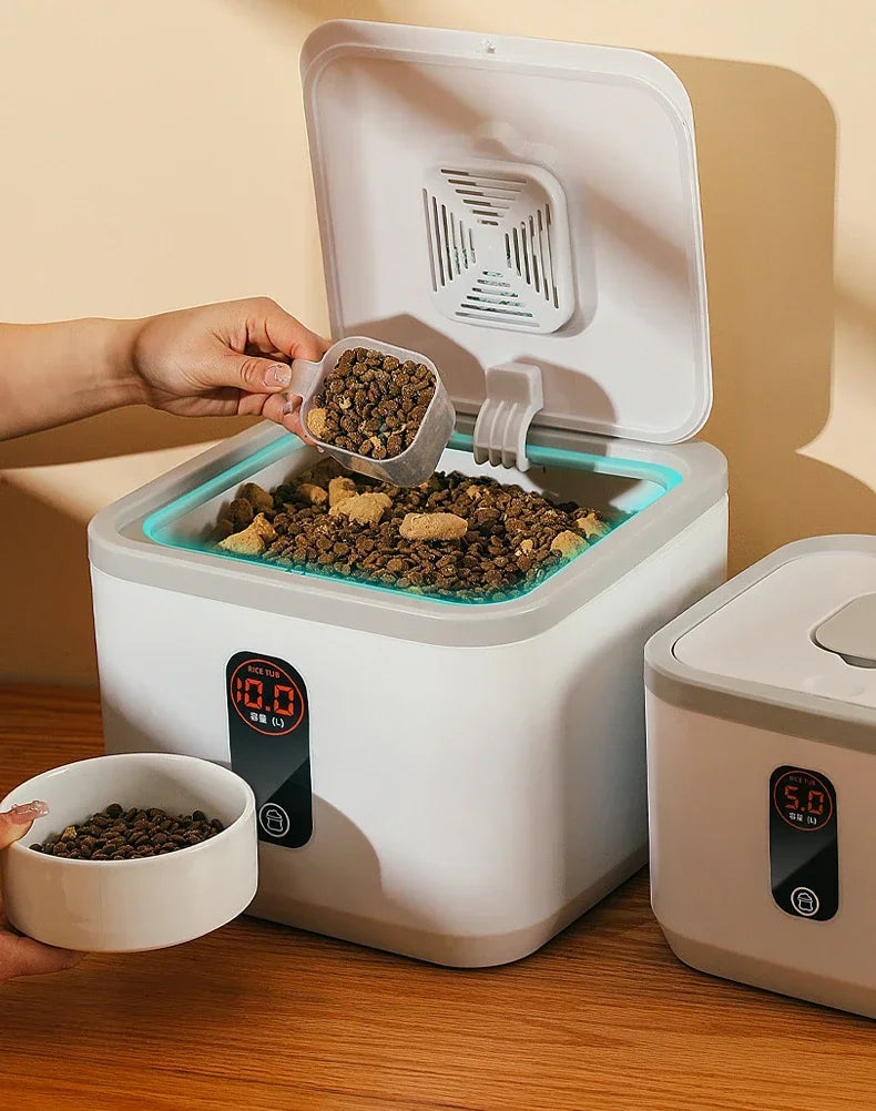 Pet Dog Food Storage Container Dry Cat Food Bucket Dog Food Box with Lid Insect Proof Moisture Proof Rice Box Grain Sealed Jar