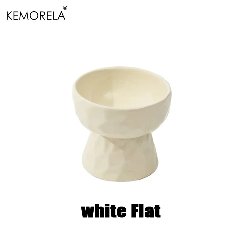 Cat Ceramic Bowl Gradient Pet Food Water Feeders Small Dogs Drinking Eating Supplies Raised Tilted Cats Puppy Feeding Supplies