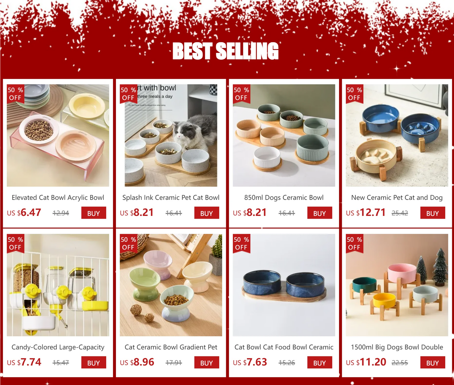 Ceramic Cat Bowl with Spine Protection for Small And Medium-sized Dogs Pet Food Water Feeder Rollover Prevention in Light Orchid Safflower Dark Orchid Glaze