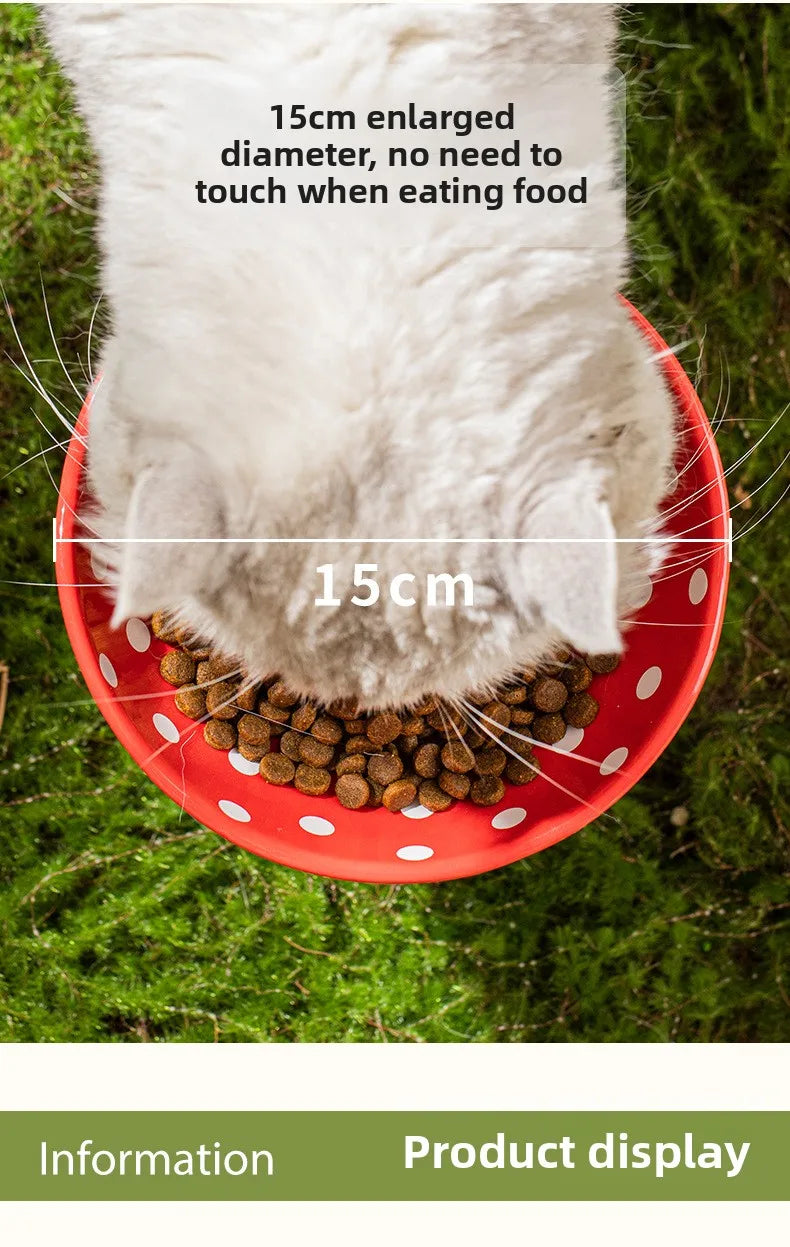 Cat Bowl Protection Cervical Spine Anti-overturning Pet Supplies Rice Bowl Cat Food Bowl Water Bowl Cat Food Bowl