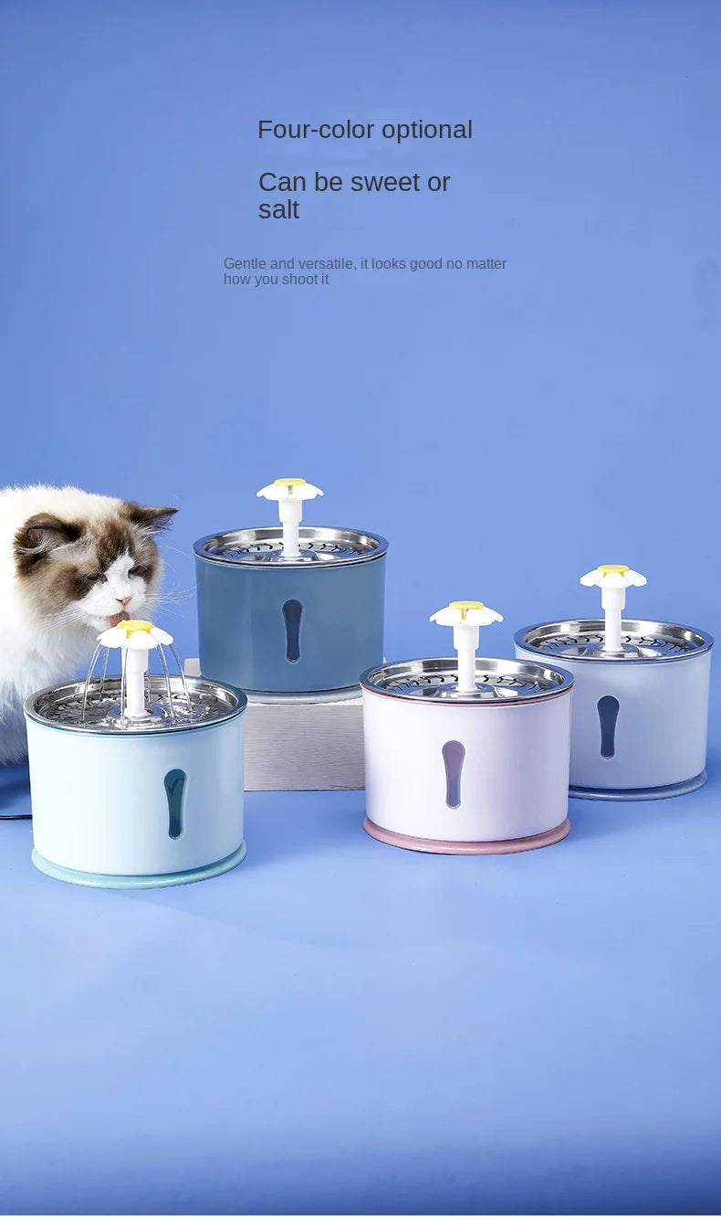 Pet Smart Water Dispenser Automatic Circulating Live Water Drinking Water Purification Filtration Cat Bass Water Feeder Water Bowl Combination