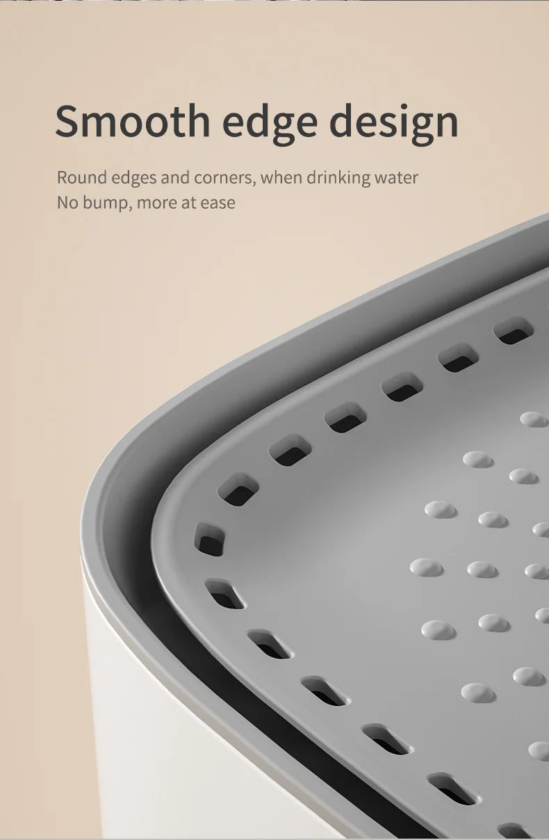 101oz/3L Pet Water Fountain Automatic Induction Circulating Filtering Cat Water Drinker USB Electric Mute Cats Water Dispenser