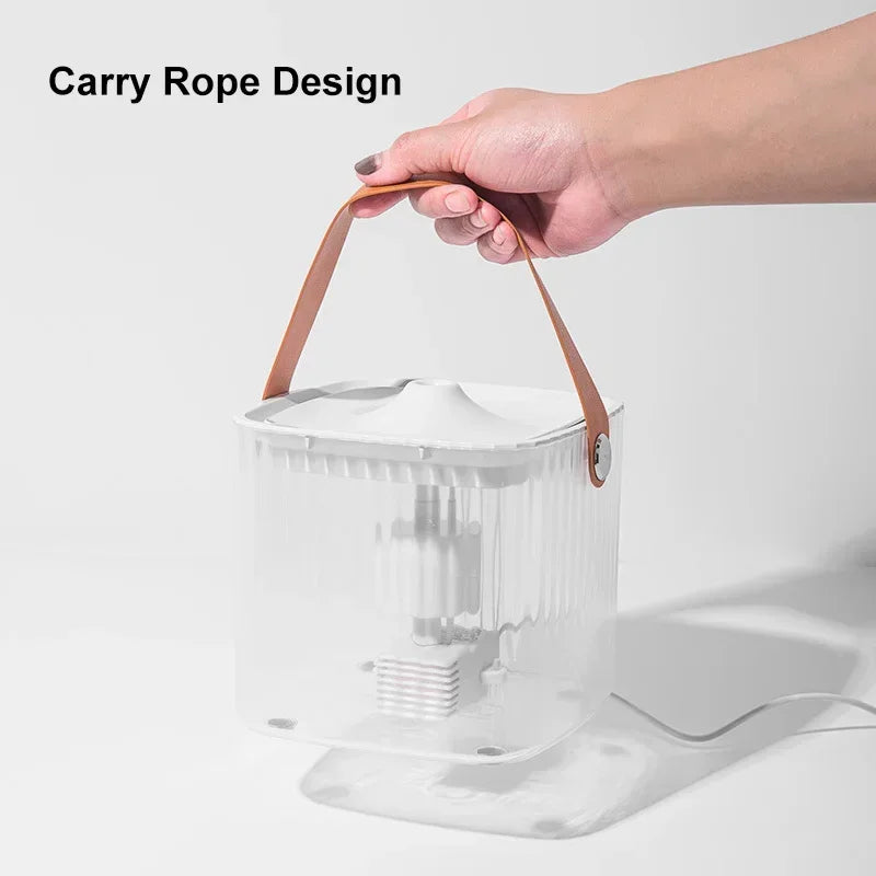 Pet Cat Water Fountain Automatic Dispenser for Pets Cat and Dog Drinking Basin Live Water Circulating Pet Water Feeder Portable