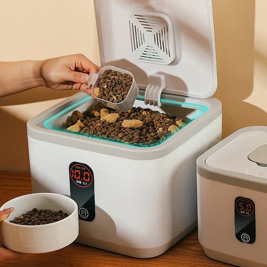 Pet Dog Food Storage Container Dry Cat Food Bucket Dog Food Box with Lid Insect Proof Moisture Proof Rice Box Grain Sealed Jar