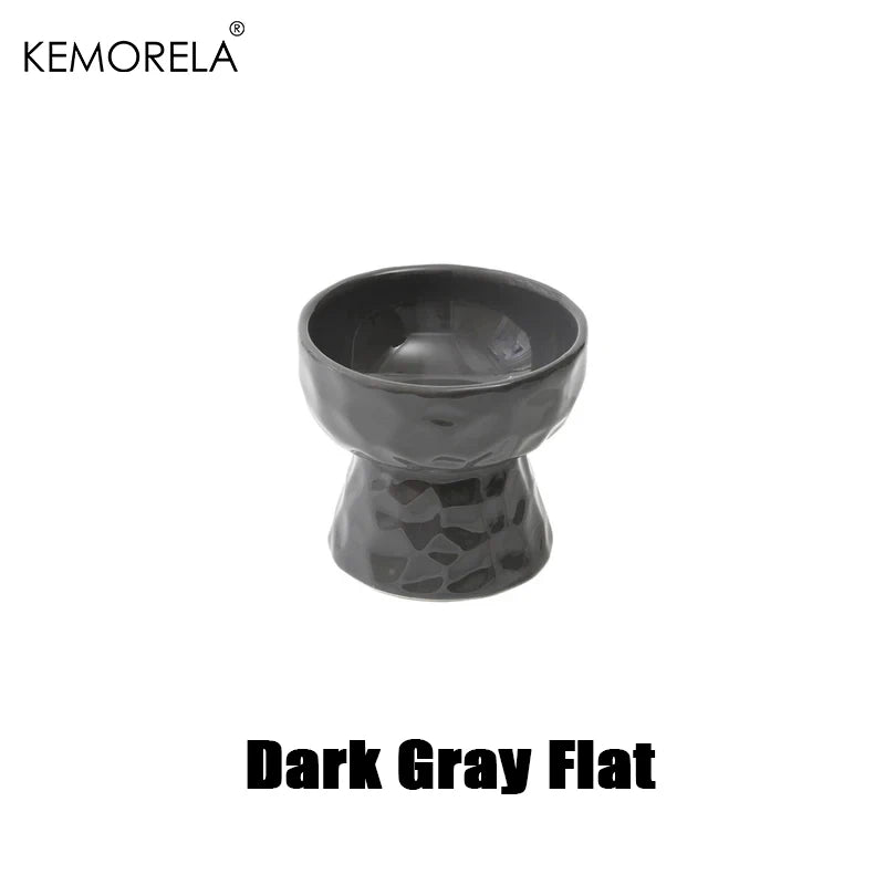 Cat Ceramic Bowl Gradient Pet Food Water Feeders Small Dogs Drinking Eating Supplies Raised Tilted Cats Puppy Feeding Supplies