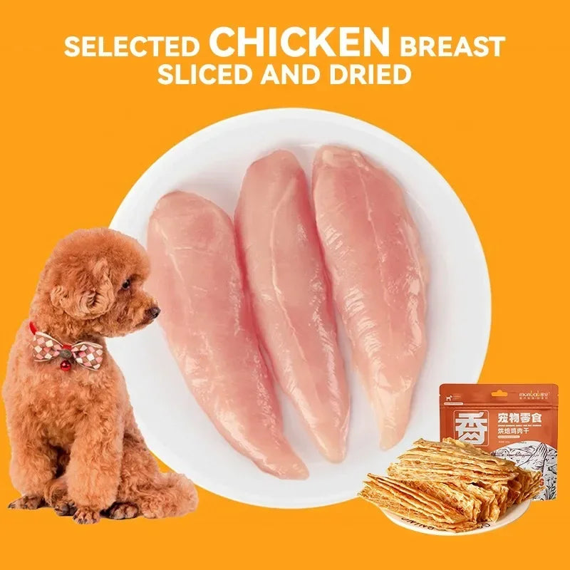 Pet Snacks Dried Chicken Breast 500g Dog Snacks Fresh Flavorful Thin Crispy Dog Training Reward Jerky Nutrient Rich Pet Snacks