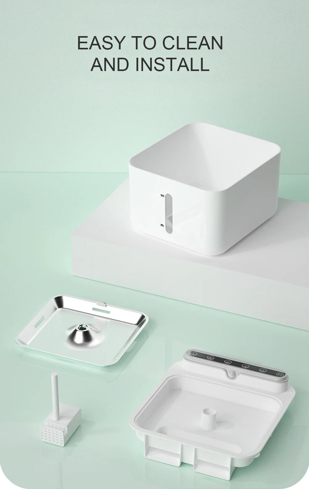 Pet Water Fountain Filter, Wireless Sensor Drinker, Pet Feeder for Cat and Dog, Water Dispenser, Auto Drinking Fountain