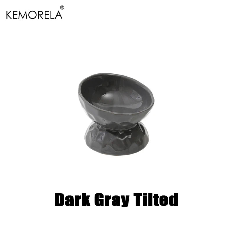 Cat Ceramic Bowl Gradient Pet Food Water Feeders Small Dogs Drinking Eating Supplies Raised Tilted Cats Puppy Feeding Supplies