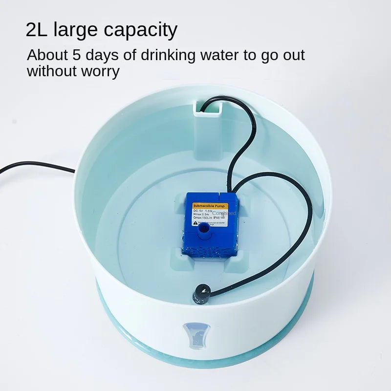 Pet Smart Water Dispenser Automatic Circulating Live Water Drinking Water Purification Filtration Cat Bass Water Feeder Water Bowl Combination