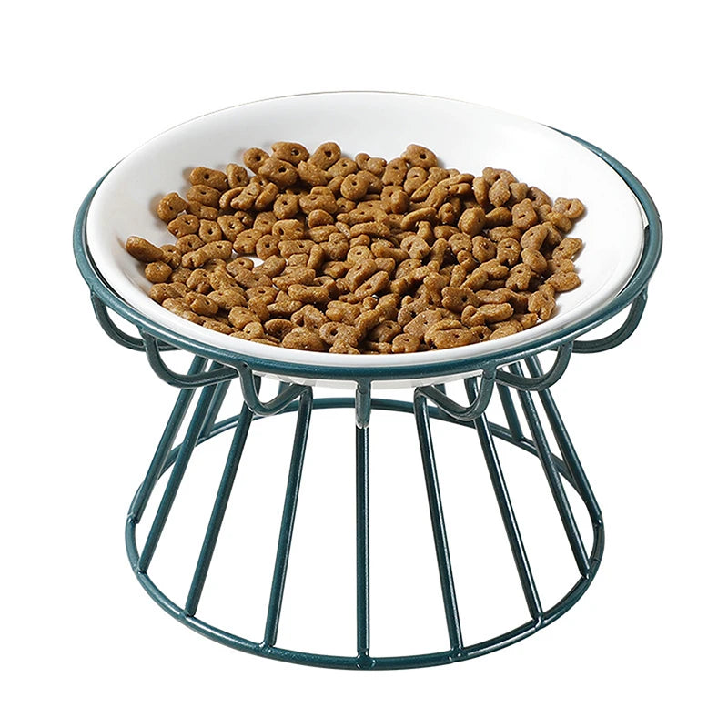 Cat Lift Bowl  Metal Stand Pet Food Snacks Feeding Elevated Feeder Kitten Puppy Dish Dog Supplies Accessories