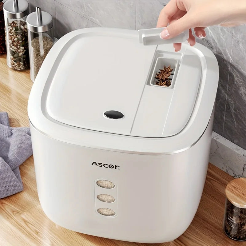 Large Capacity Airtight M Bucket，Pet Food Storage Container for Cats and Dogs，Can Also Hold Rice、Grain、Wheat flour, etc，Classic