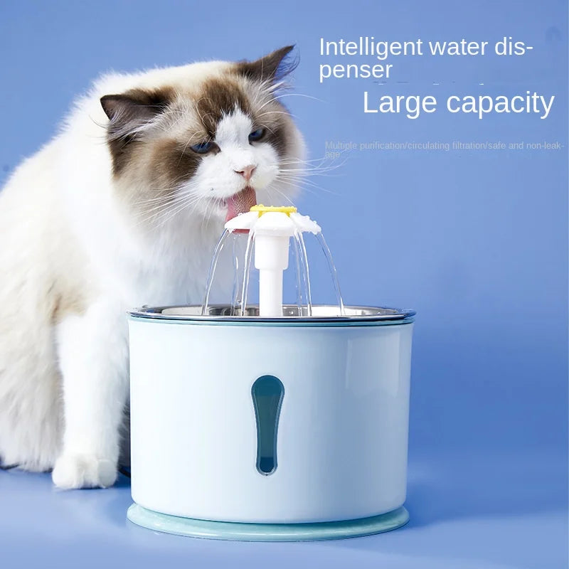 Pet Smart Water Dispenser Automatic Circulating Live Water Drinking Water Purification Filtration Cat Bass Water Feeder Water Bowl Combination