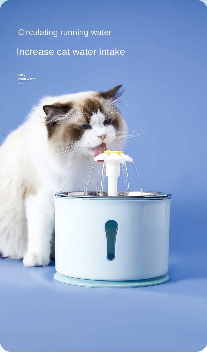 Pet Smart Water Dispenser Automatic Circulating Live Water Drinking Water Purification Filtration Cat Bass Water Feeder Water Bowl Combination