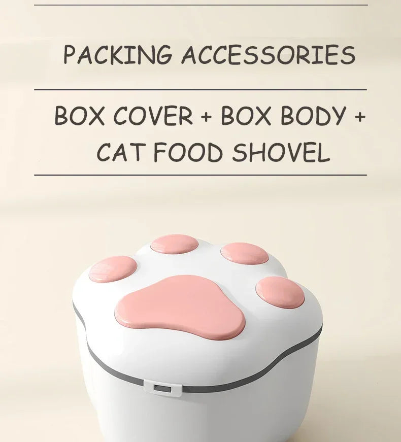Pet Food Storag Container Dog Food Storage Container Cat Food Box Moisture-proof Seal with Measuring Cup Cat Dry Food Storage