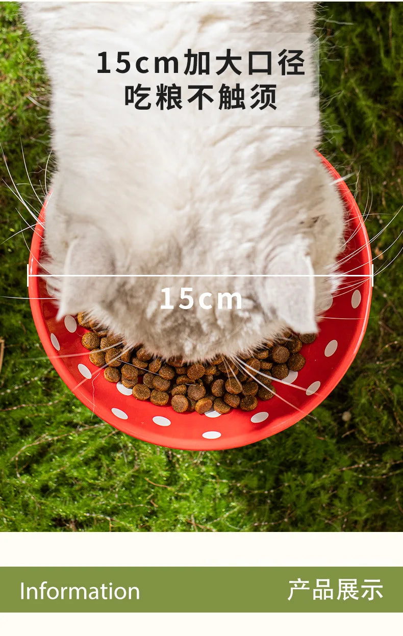Cat Bowl Protection Cervical Spine Anti-overturning Pet Supplies Rice Bowl Cat Food Bowl Water Bowl Cat Food Bowl