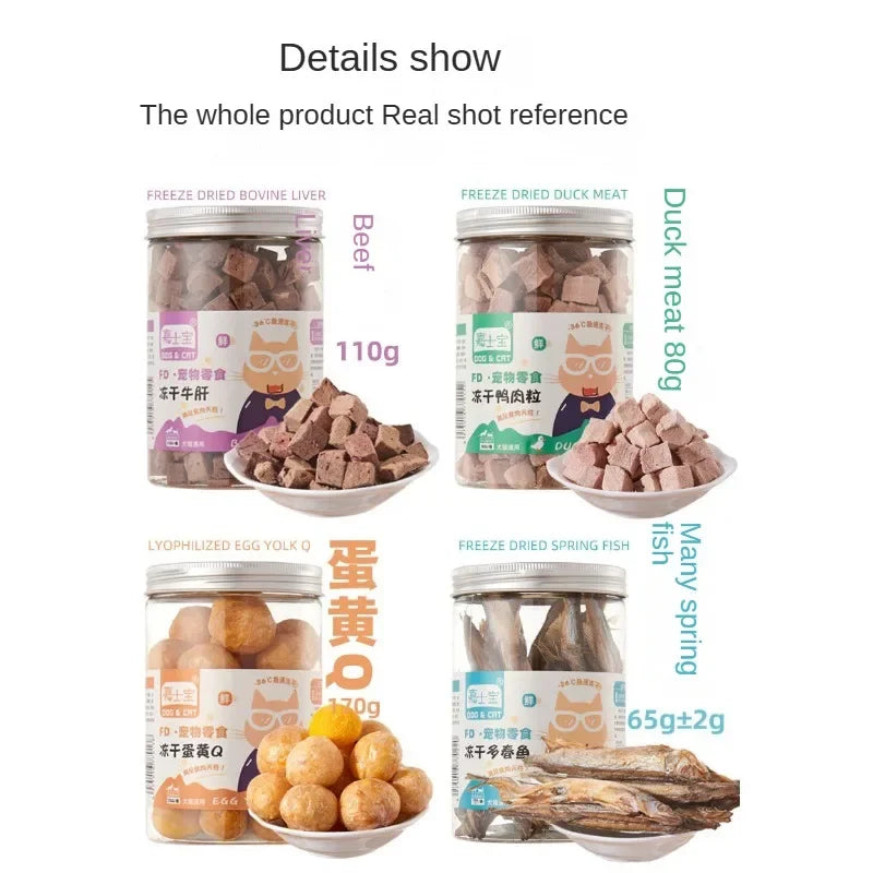 Pet Snacks Dried Chicken Breast Dog Snacks meat snacks pet Supplement Nutrition Chicken cubes Salmon Beef liver Duck meat cubes