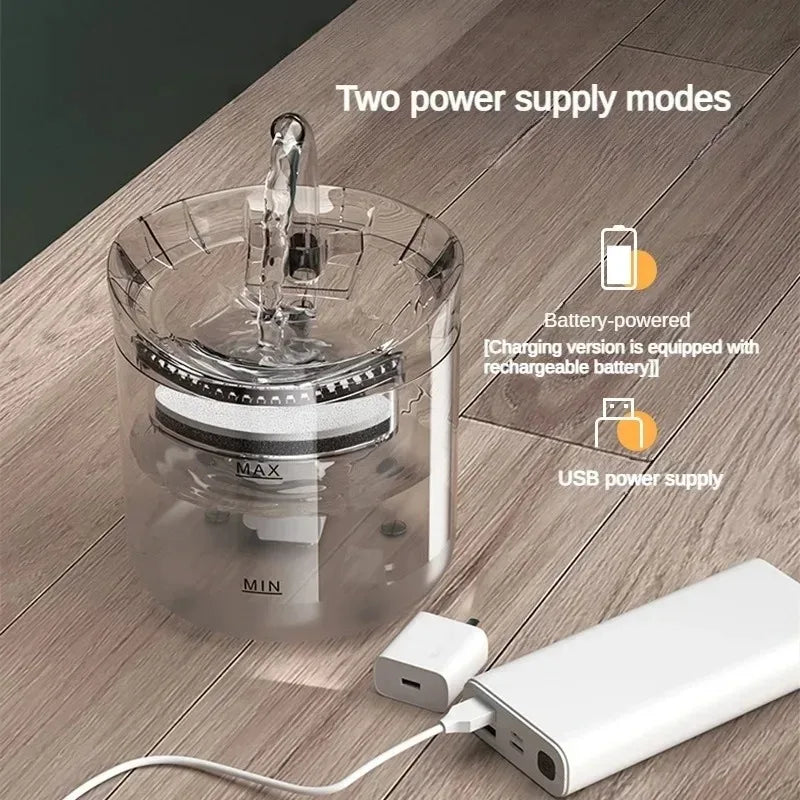 Pet automatic water dispenser, cat and dog sensing drinking water flow fountain filter, automatic circulation pet drinking water