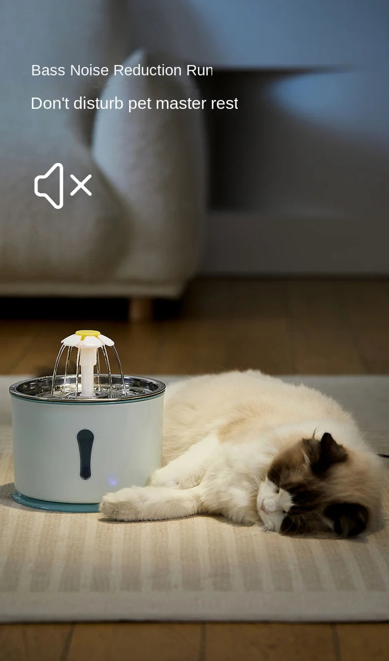 Pet Smart Water Dispenser Automatic Circulating Live Water Drinking Water Purification Filtration Cat Bass Water Feeder Water Bowl Combination